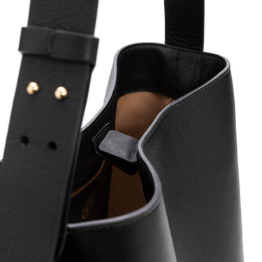 Shoulder bag Black La Portegna -Handcrafted in Spain