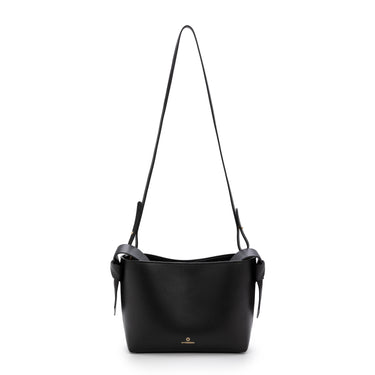 Paulita leather Bag crossbody Black Handmade in Spain La Portegna
