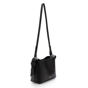 Paulita leather Bag crossbody Black Handmade in Spain La Portegna