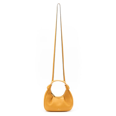 Hobo leather shoulder bag Yellow I La portegna I MADE IN SPAIN