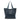 Sol tote bag leather navy. Handcrafted in Spain. La Portegna