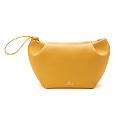 La Portegna bolso de piel amarillo mostaza para mujer