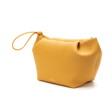 La Portegna bolso de piel amarillo mostaza para mujer hecho en españa
