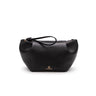 Leather small clutch Black shoulder bag. La Portegna 