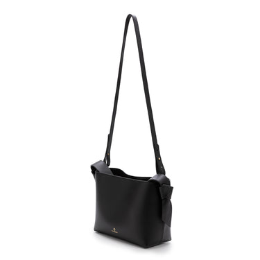 Paulita leather  Bag crossbody Black Handmade in Spain La Portegna 
