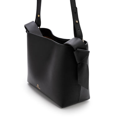 Paulita leather  Bag crossbody Black Handmade in Spain La Portegna 