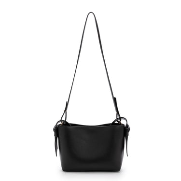 Paulita leather  Bag crossbody Black Handmade in Spain La Portegna 