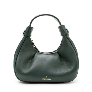 Hobo leather shoulder bag black I La portegna I MADE IN SPAIN