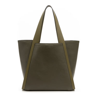 Sol tote bag leather Green. Handcrafted in Spain. La Portegna