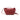 Leather Raspberry clutch with shoulder strap, handmade in Spain. La Portegna