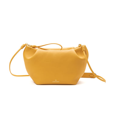 La Portegna bolso de piel amarillo mostaza para mujer