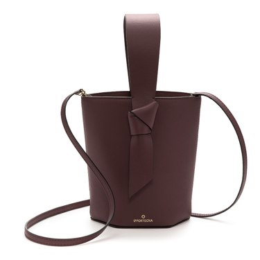bolso de piel burdeos hecho en españa