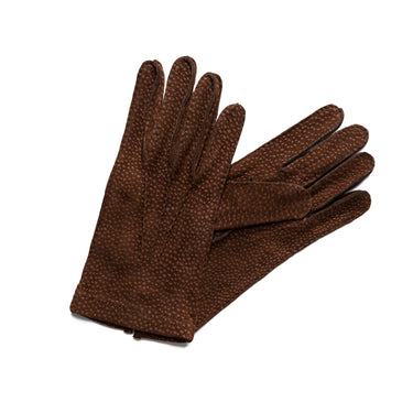 Brown carpincho gloves